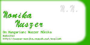 monika nuszer business card